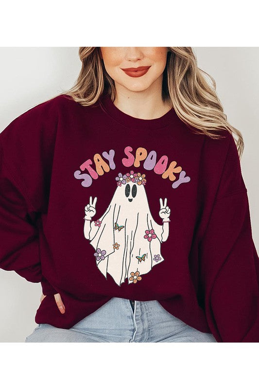 STAY SPOOKY, UNISEX FLEECE SWEATSHIRT