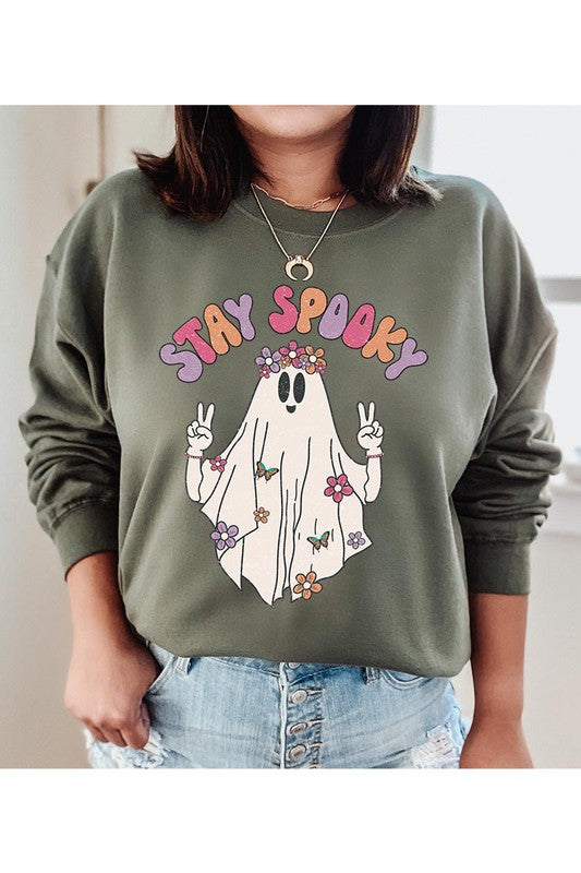 STAY SPOOKY, UNISEX FLEECE SWEATSHIRT