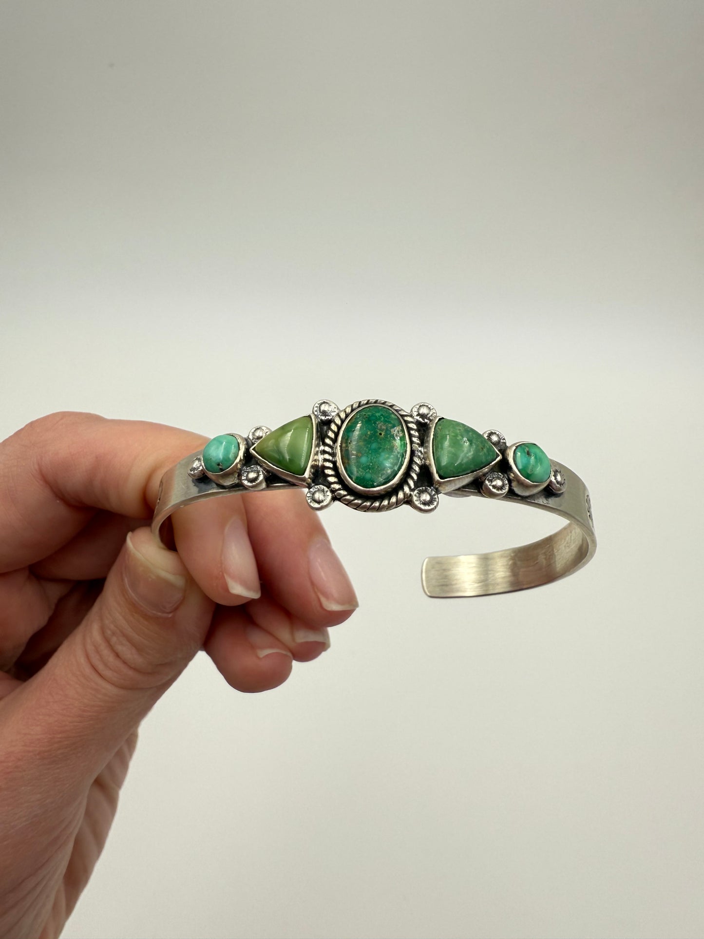 Emerald Valley Statement Sterling Silver Cuff