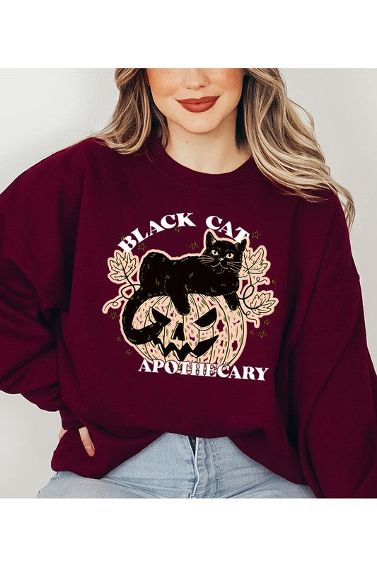 BLACK CAT APOTHECARY UNISEX FLEECE SWEATSHIRT