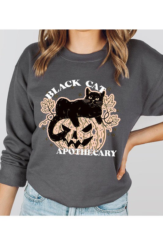 BLACK CAT APOTHECARY UNISEX FLEECE SWEATSHIRT