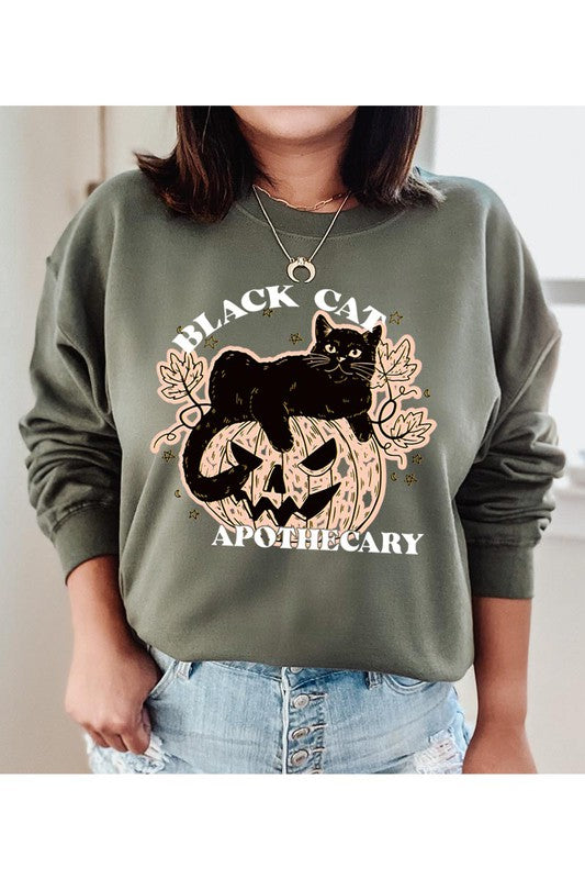 BLACK CAT APOTHECARY UNISEX FLEECE SWEATSHIRT