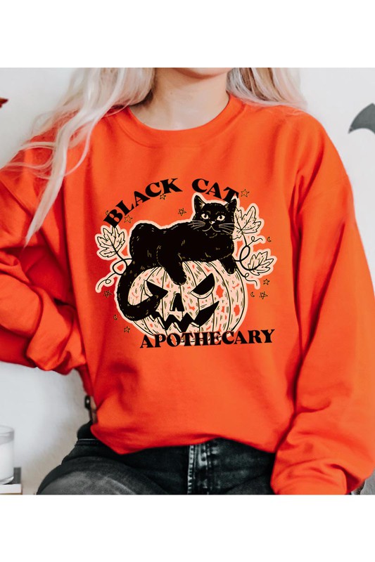 BLACK CAT APOTHECARY UNISEX FLEECE SWEATSHIRT