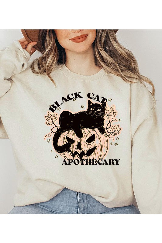 BLACK CAT APOTHECARY UNISEX FLEECE SWEATSHIRT