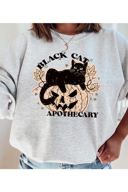 BLACK CAT APOTHECARY UNISEX FLEECE SWEATSHIRT