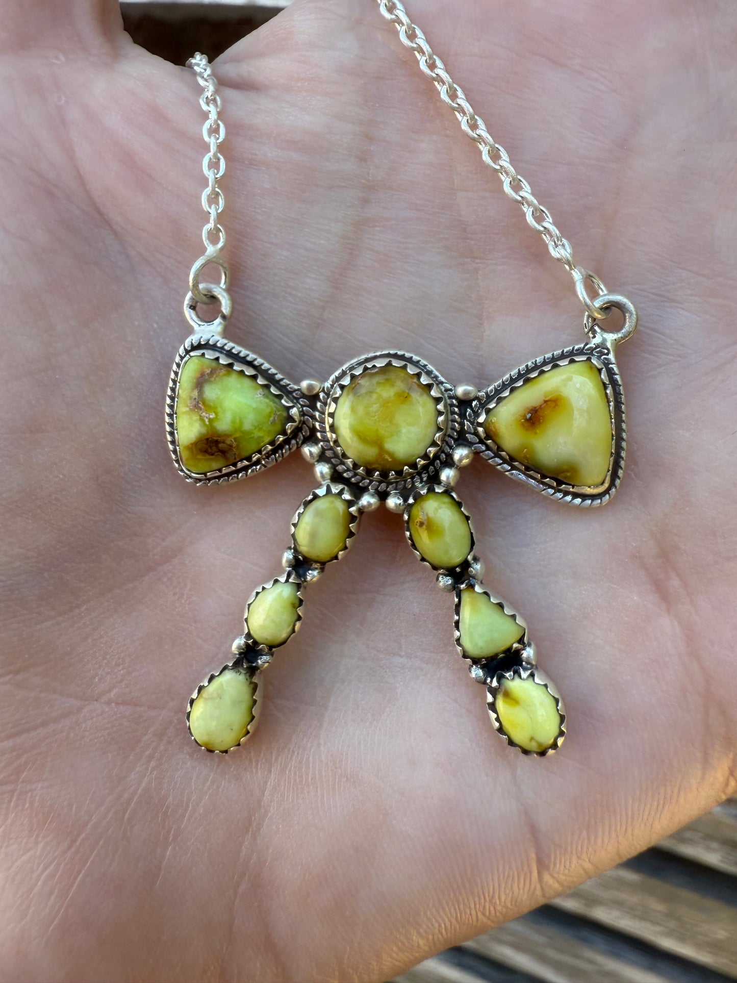 Palomino and Kingman Turquoise Sterling Silver Necklaces