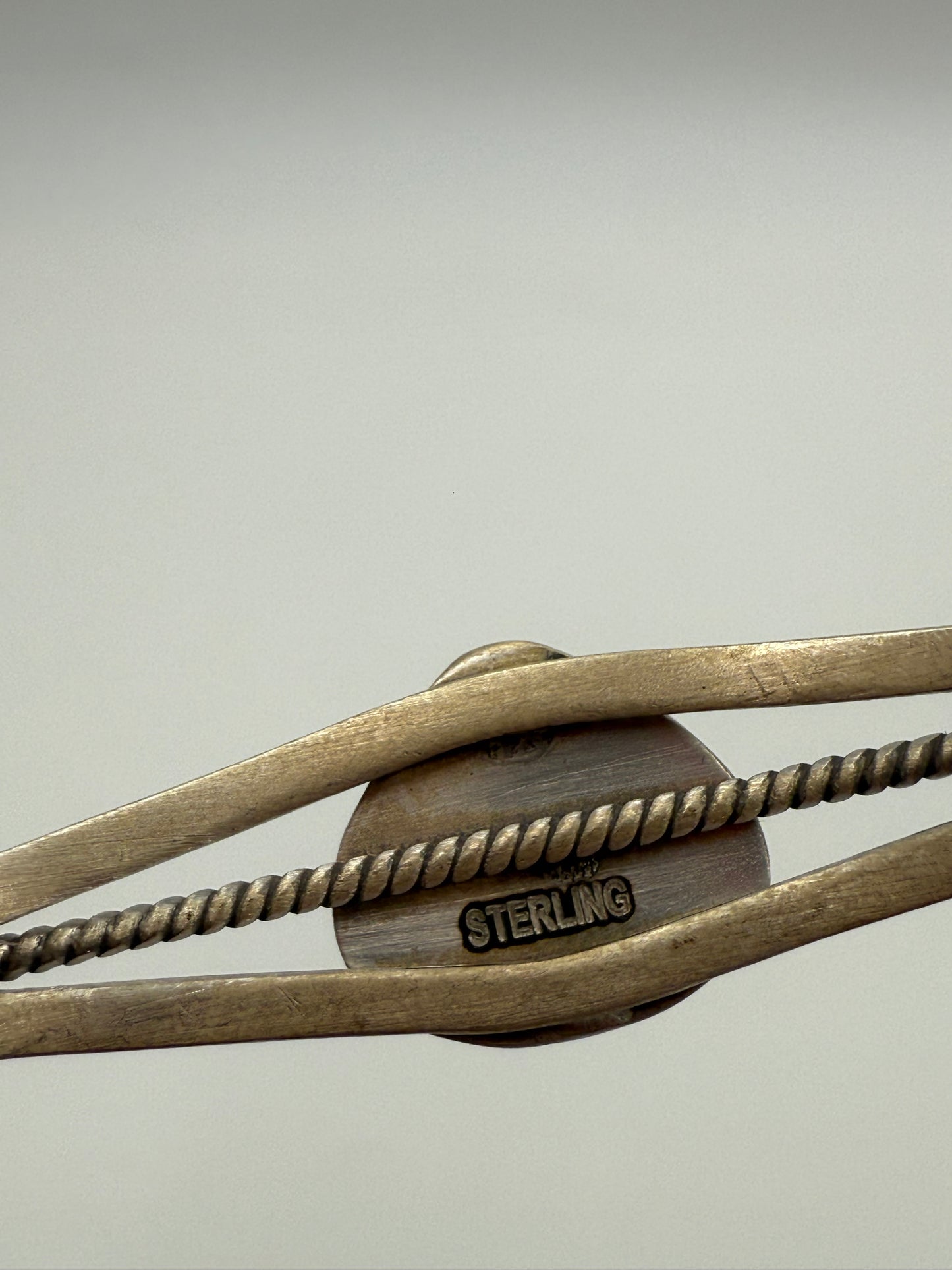 Sonoran Gold & Whitewater Turquoise Statement Rope Style Sterling Silver Cuff