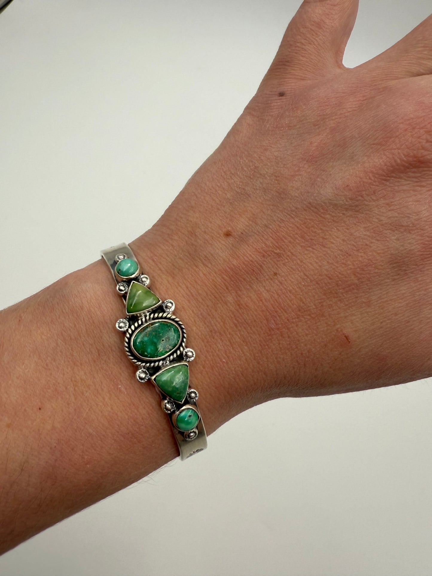 Emerald Valley Statement Sterling Silver Cuff