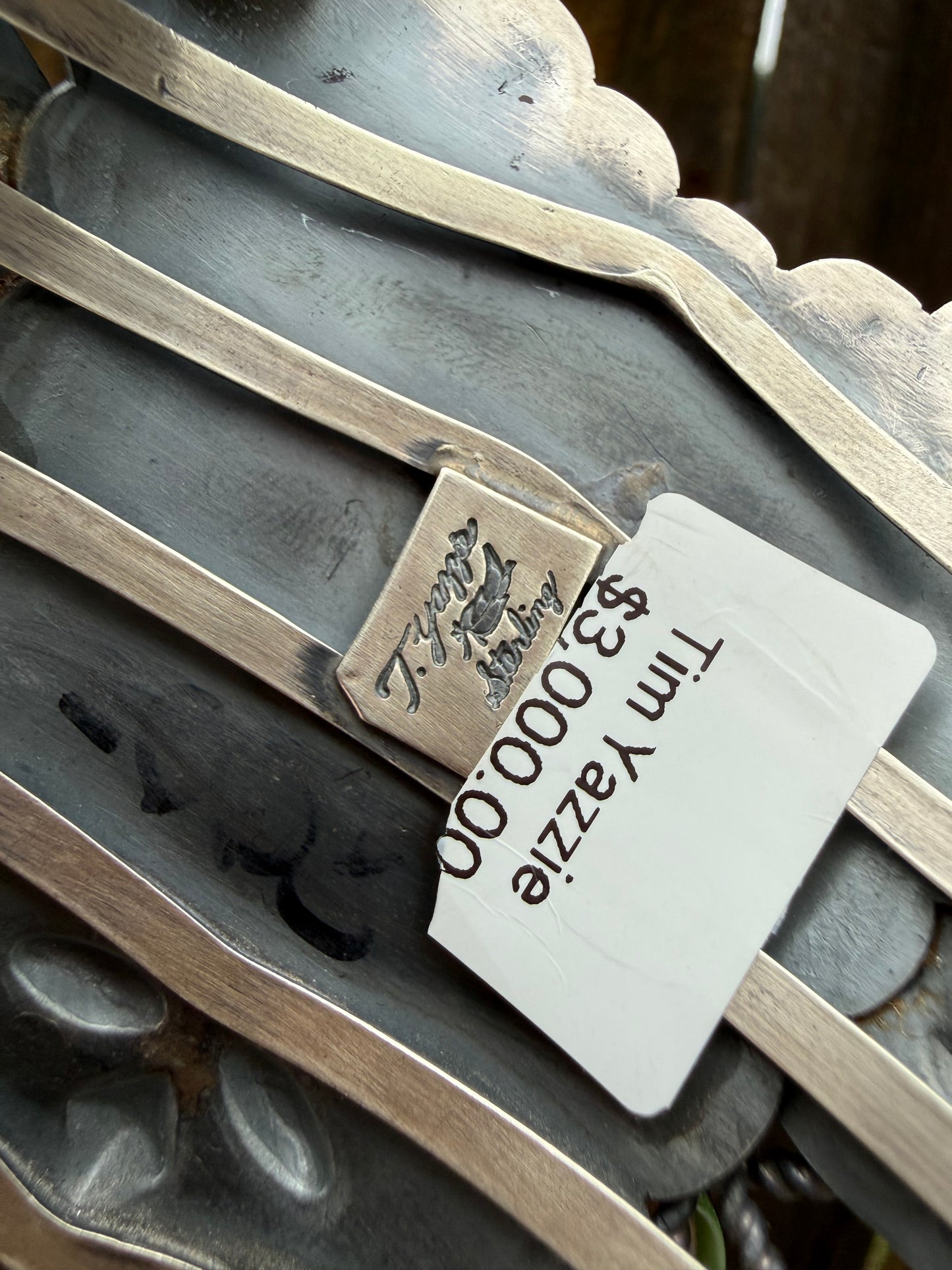 Navajo Saddle Sterling Silver Cuff By Tim Yazzie