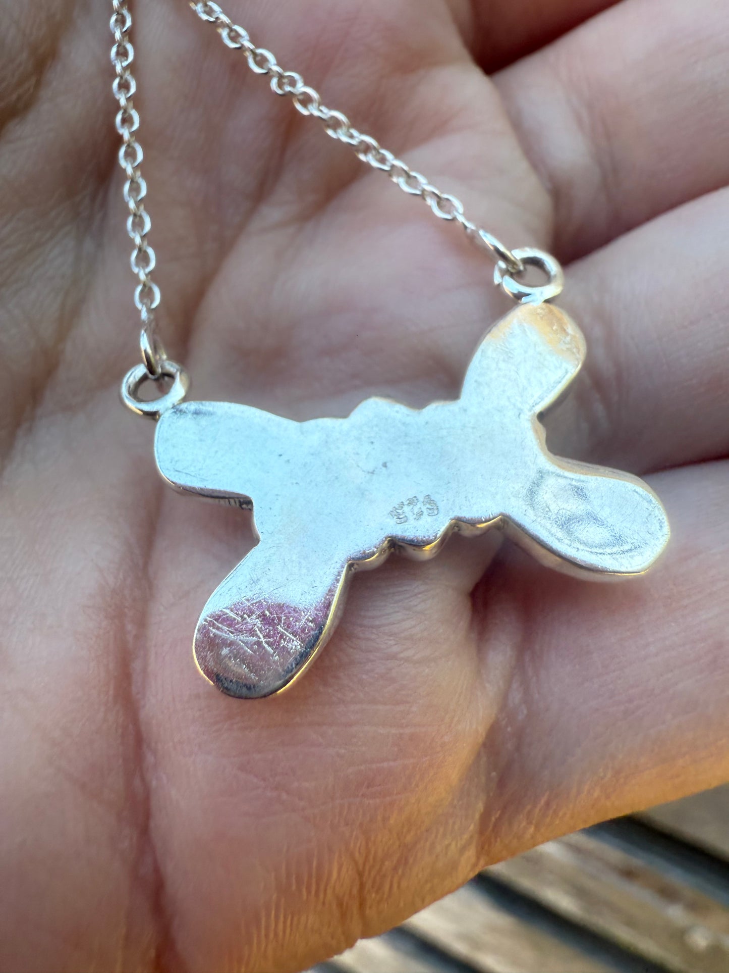 Turquoise and White Buffalo Sterling Silver Necklace