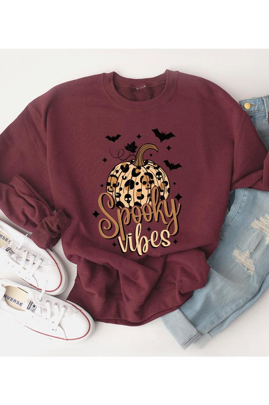 SPOOKY VIBES UNISEX FLEECE SWEATSHIRT