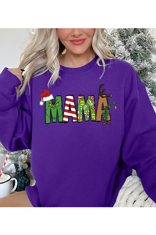 MAMA,GRINCHMAS FLEECE SWEATSHIRT