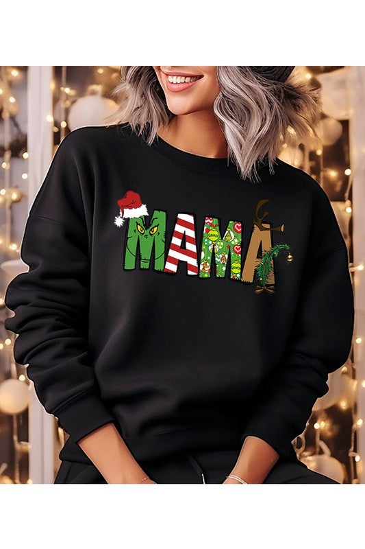 MAMA,GRINCHMAS FLEECE SWEATSHIRT