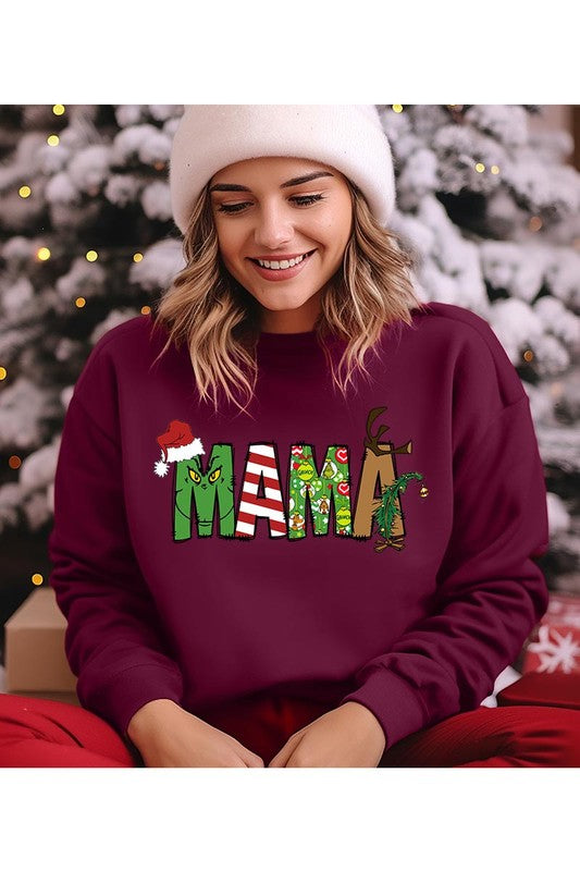 MAMA,GRINCHMAS FLEECE SWEATSHIRT