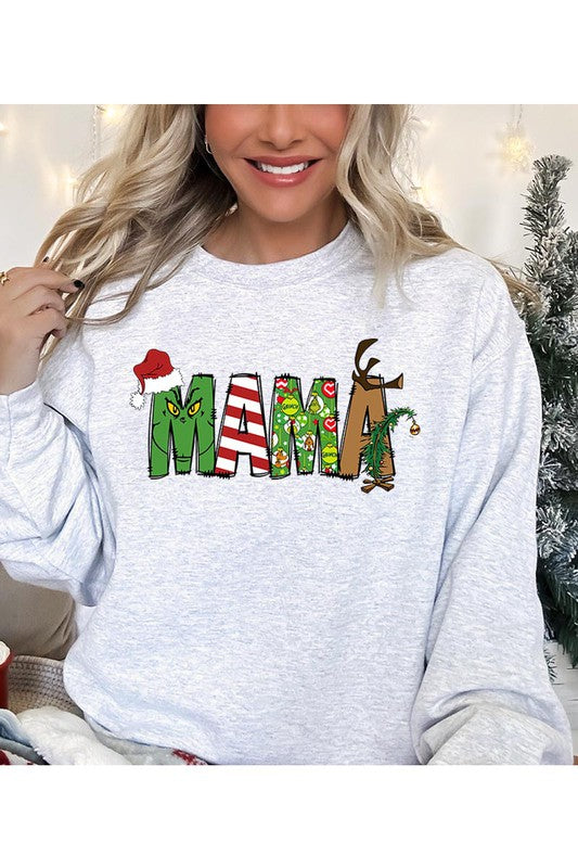 MAMA,GRINCHMAS FLEECE SWEATSHIRT