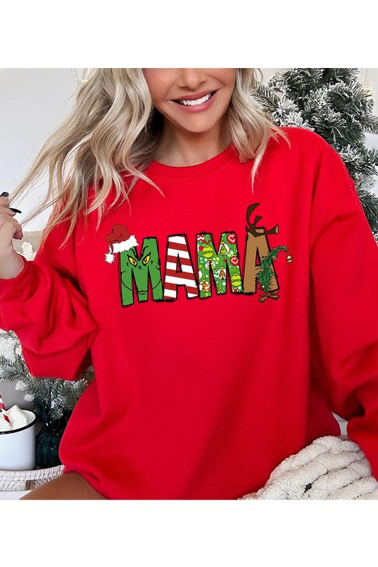 MAMA,GRINCHMAS FLEECE SWEATSHIRT