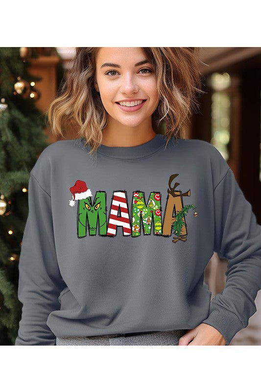 MAMA,GRINCHMAS FLEECE SWEATSHIRT