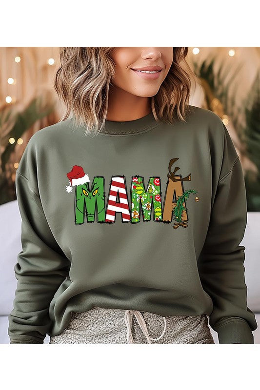 MAMA,GRINCHMAS FLEECE SWEATSHIRT