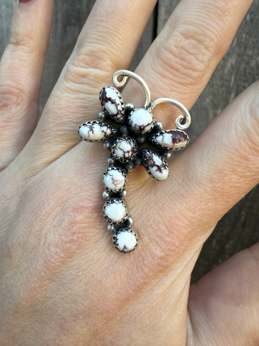 Wild Horse Dragonfly Adjustable Sterling Silver Ring