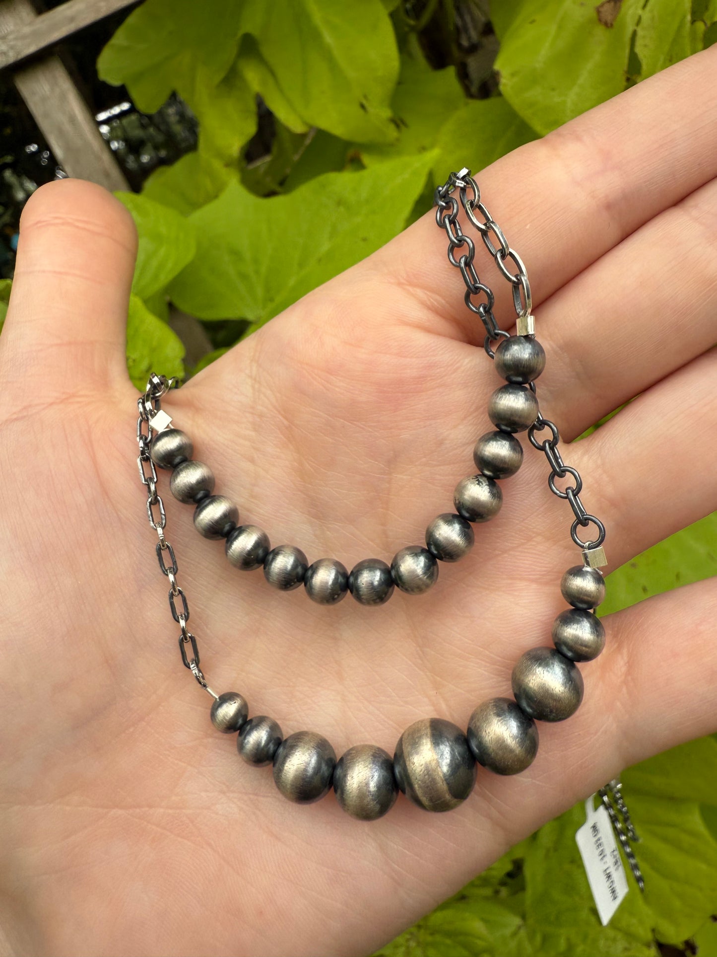 Desert Pearl And Paperclip Chain 925 Sterling Silver