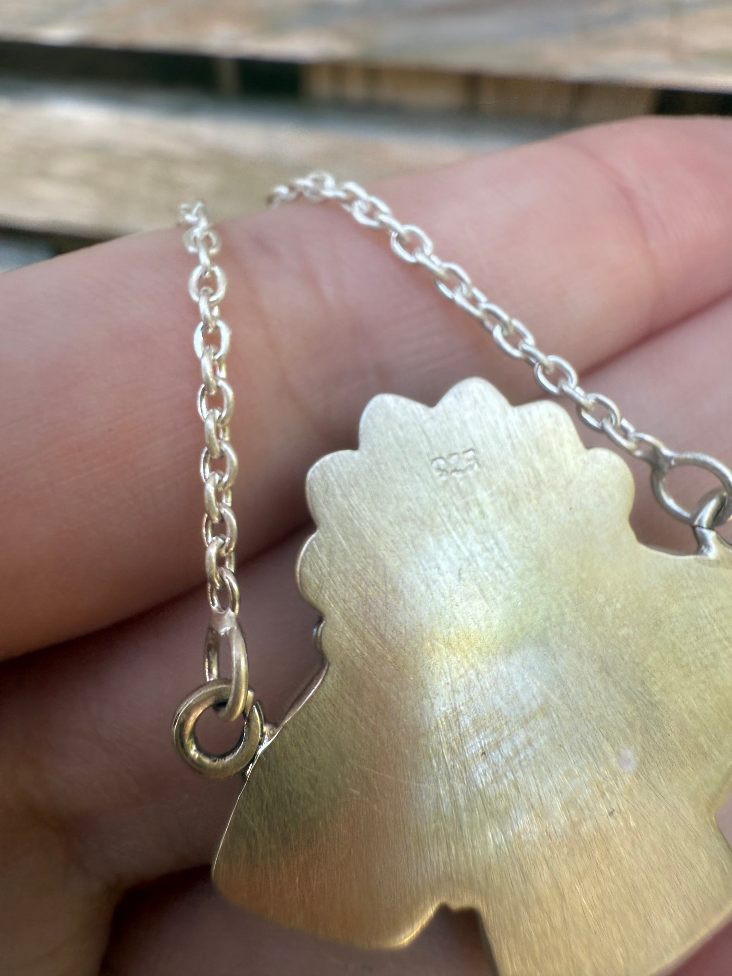 Palomino and Kingman Turquoise Sterling Silver Necklaces