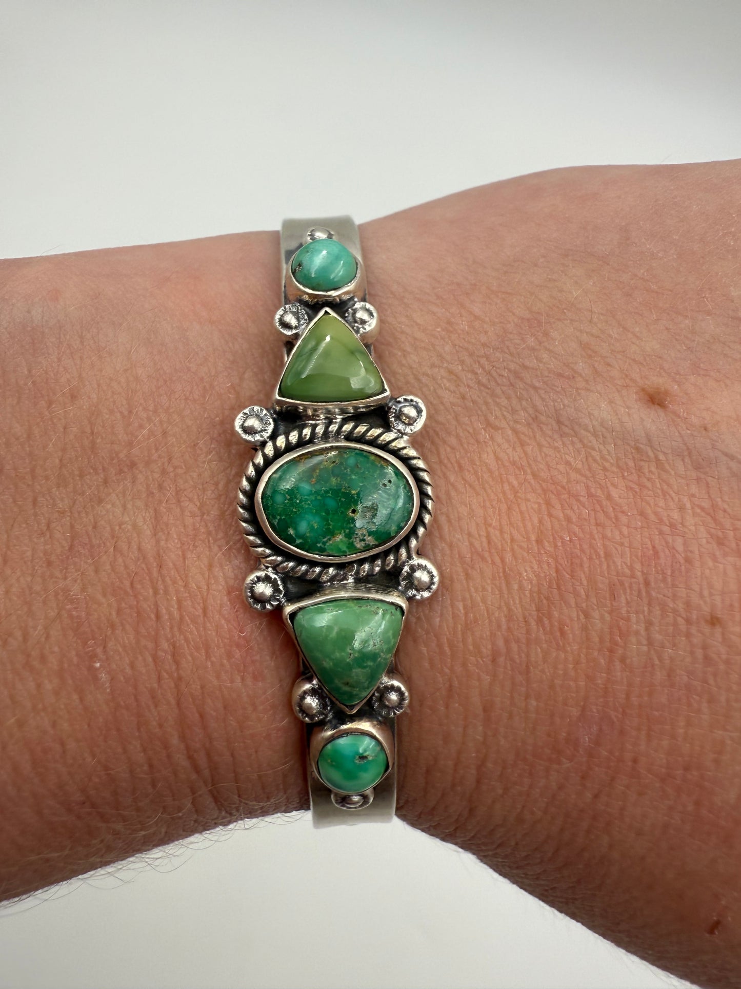 Emerald Valley Statement Sterling Silver Cuff