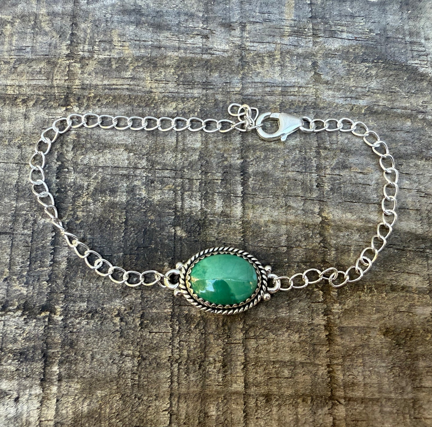 Kingman Turquoise Adjustable Sterling Silver Bracelet