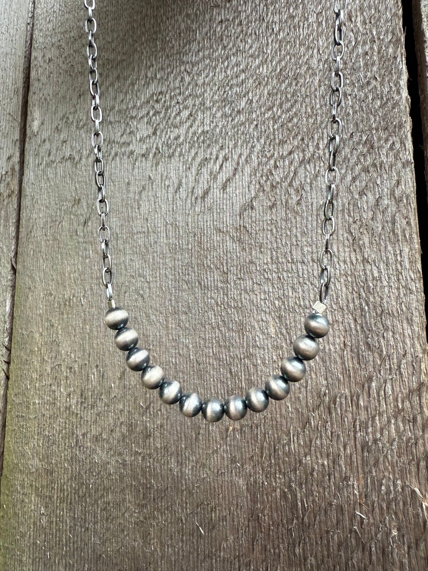 Desert Pearl And Paperclip Chain 925 Sterling Silver