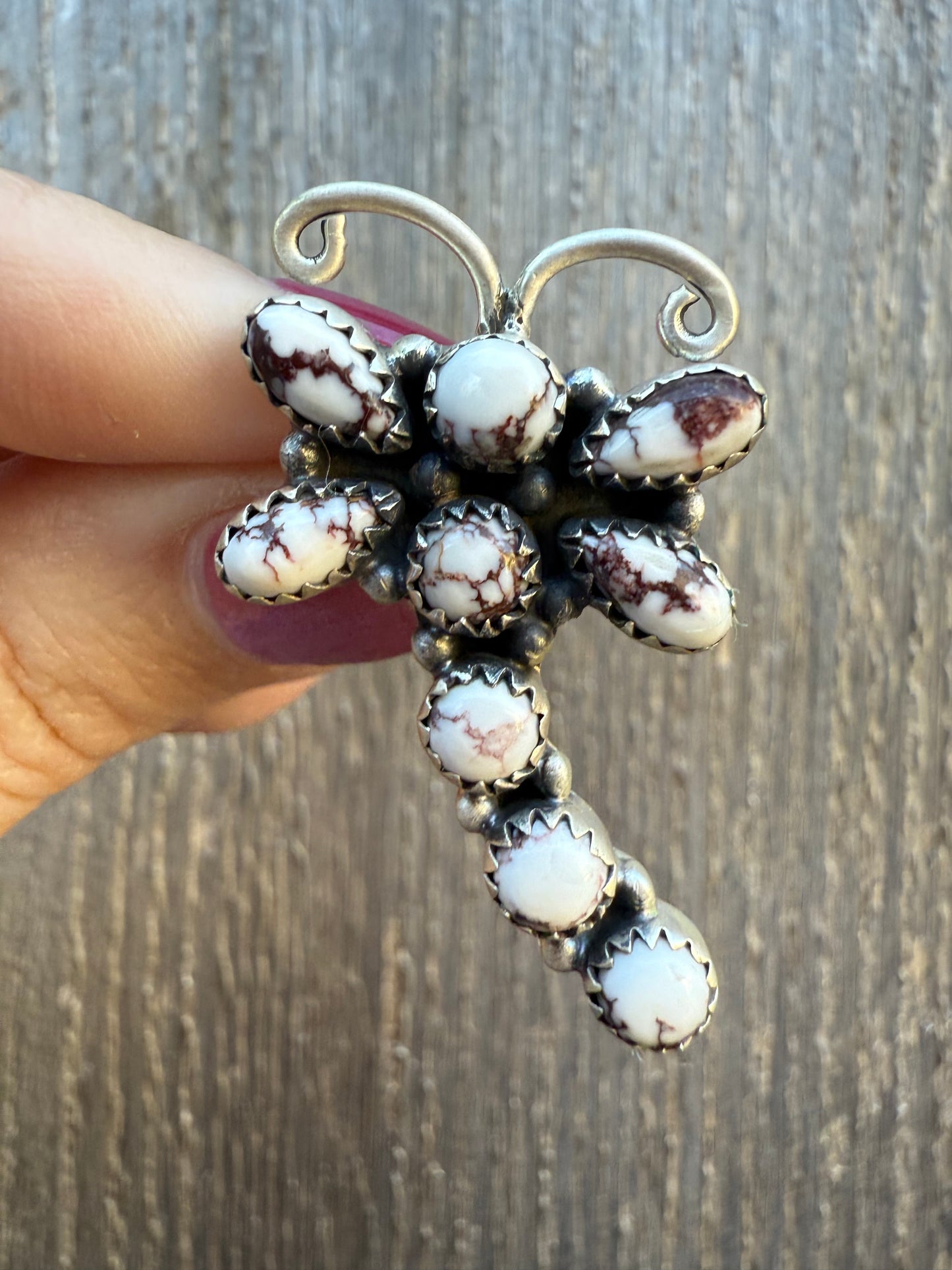 Wild Horse Dragonfly Adjustable Sterling Silver Ring