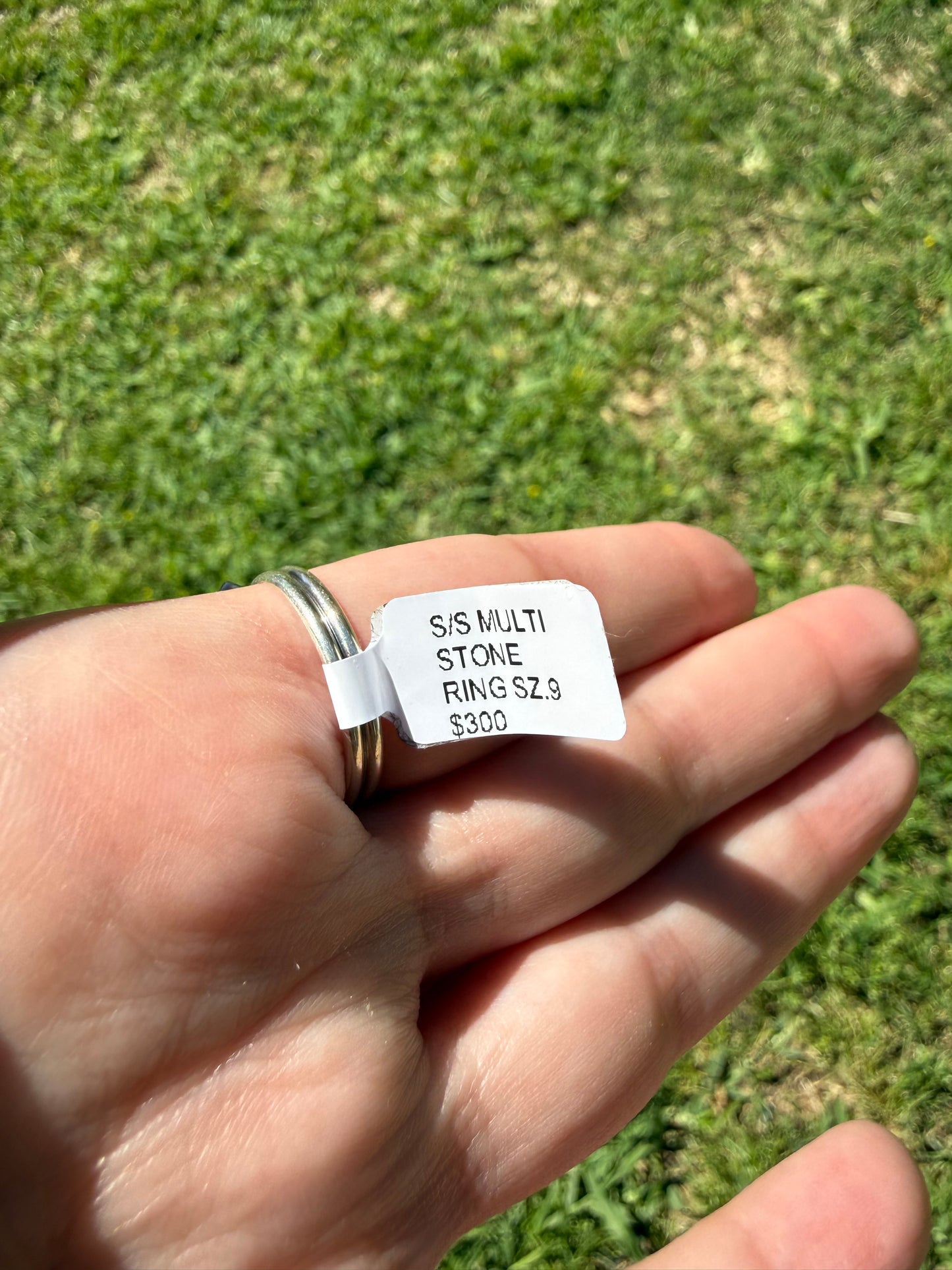 Navajo Multi Stone Cluster Sterling Silver Ring