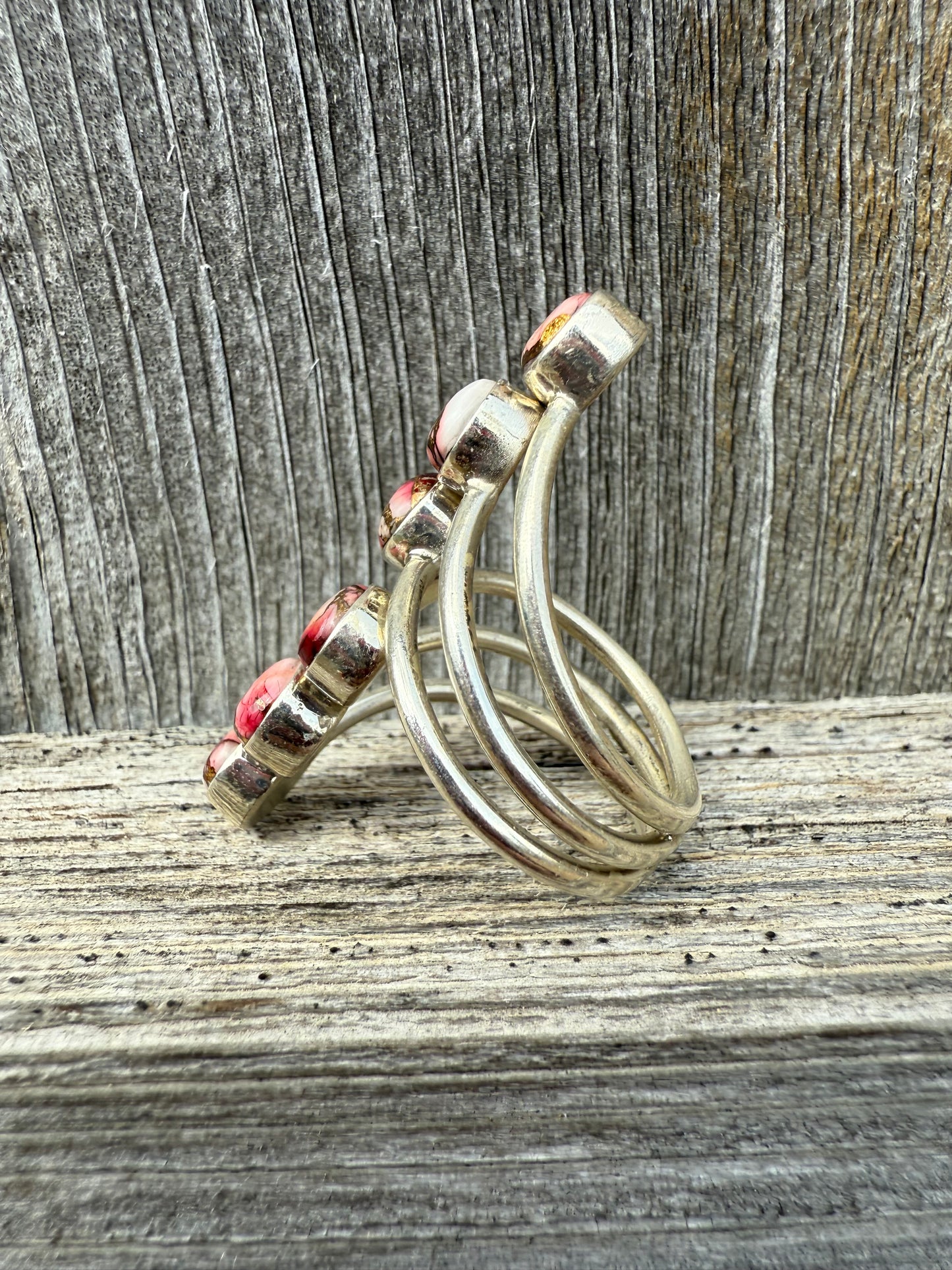 Rose Dahlia Spiral Sterling Silver 925 Women's Ring