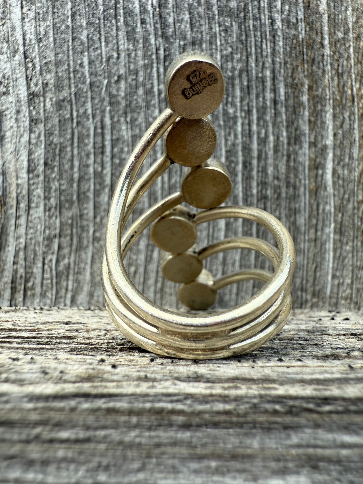 Rose Dahlia Spiral Sterling Silver 925 Women's Ring