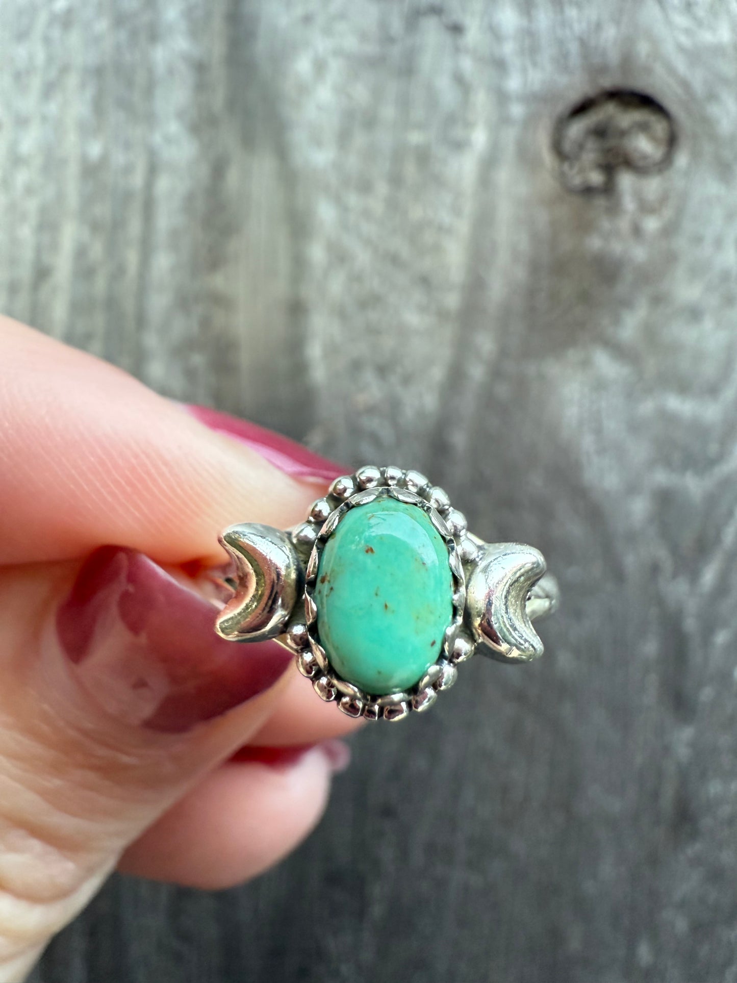 Crescent Moon Sterling Silver Ring