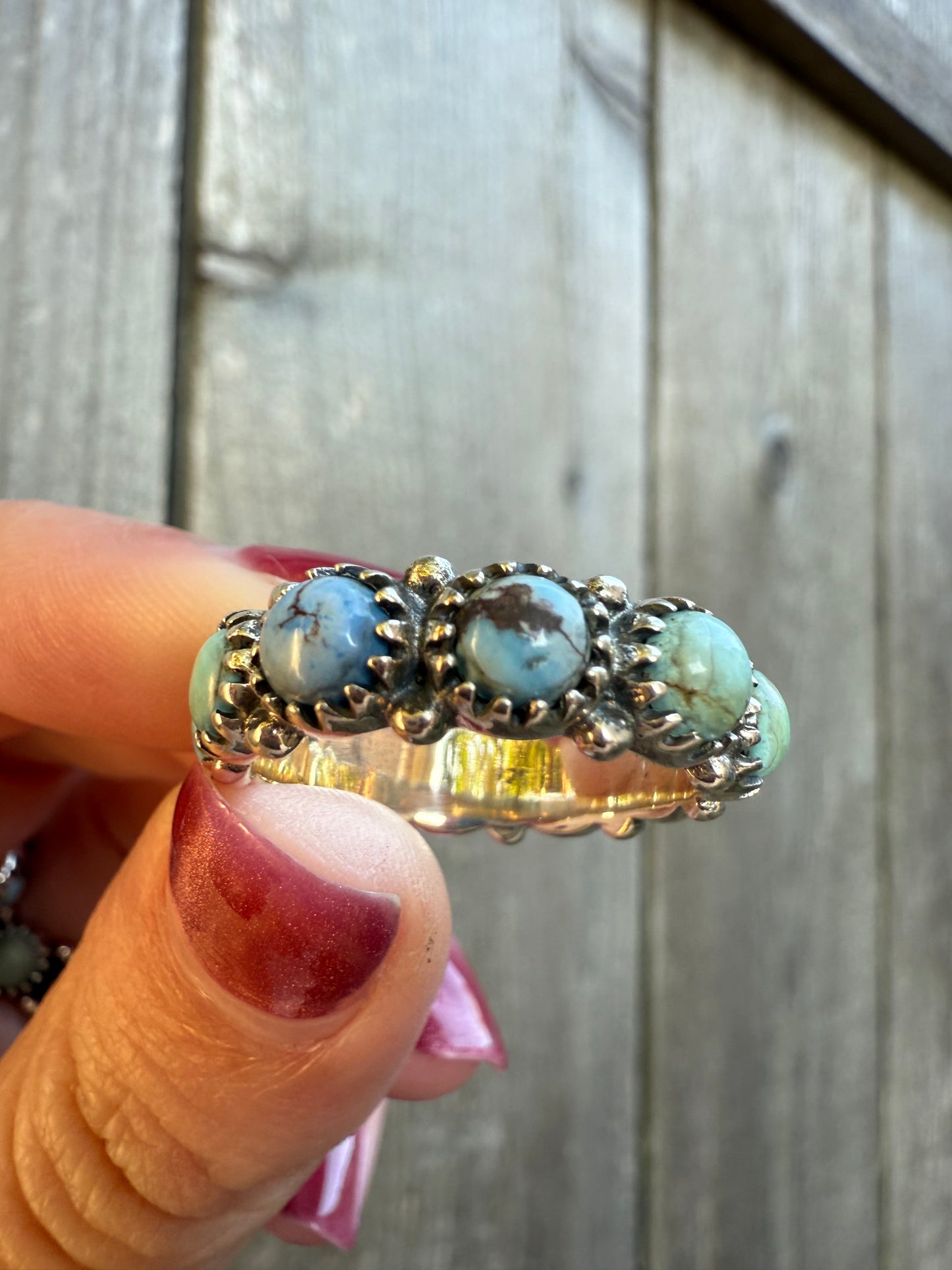 Golden Hills Turquoise Infinity Sterling Silver Ring