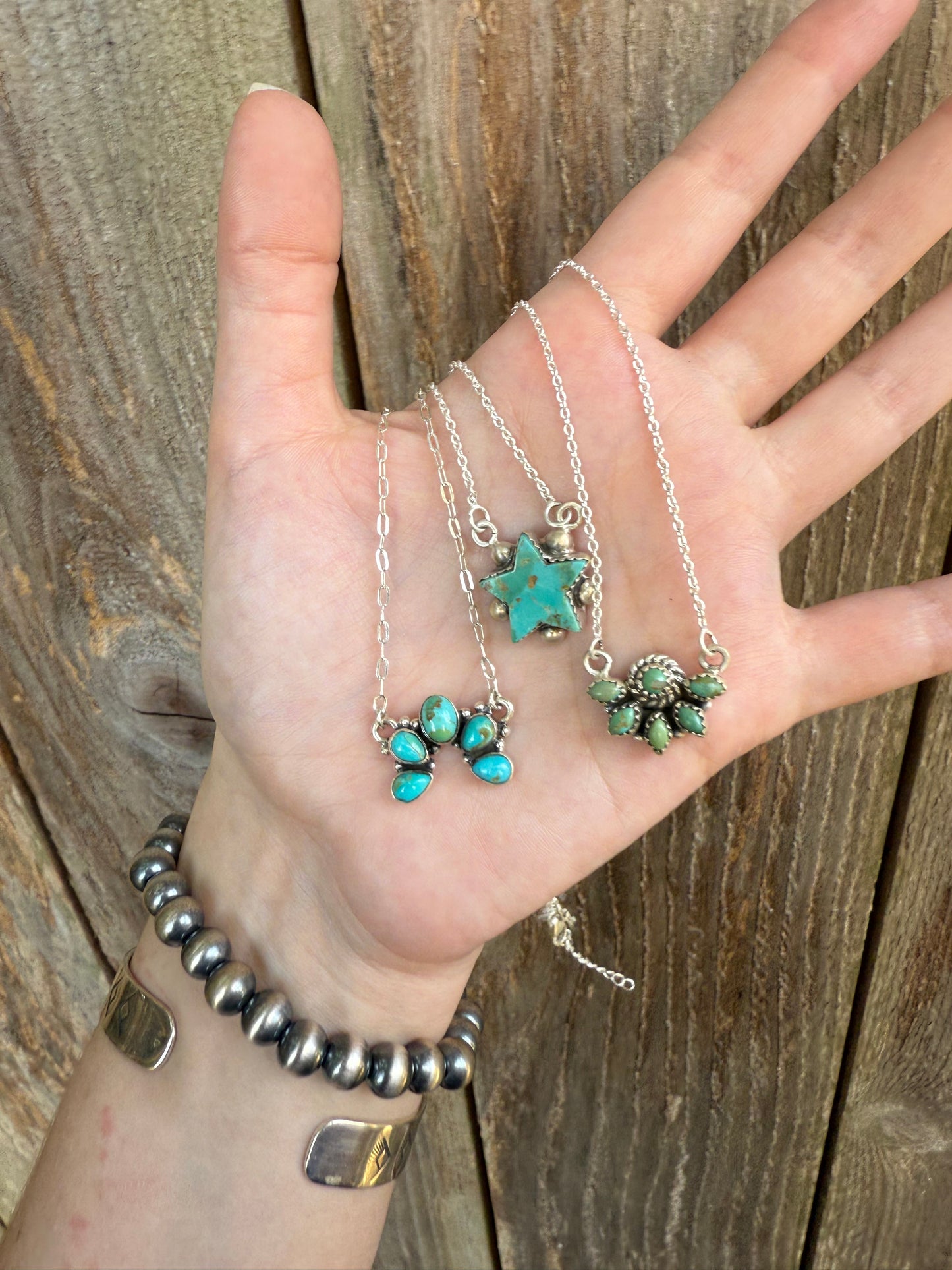 Turquoise Star Sterling Silver Necklace