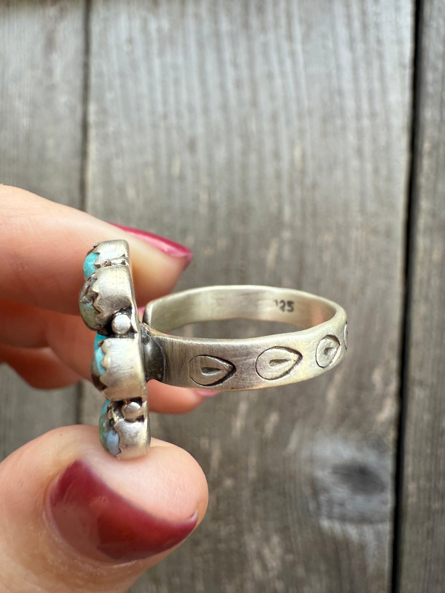 Golden Hills Kingman Full Flower Sterling Silver Adjustable Ring