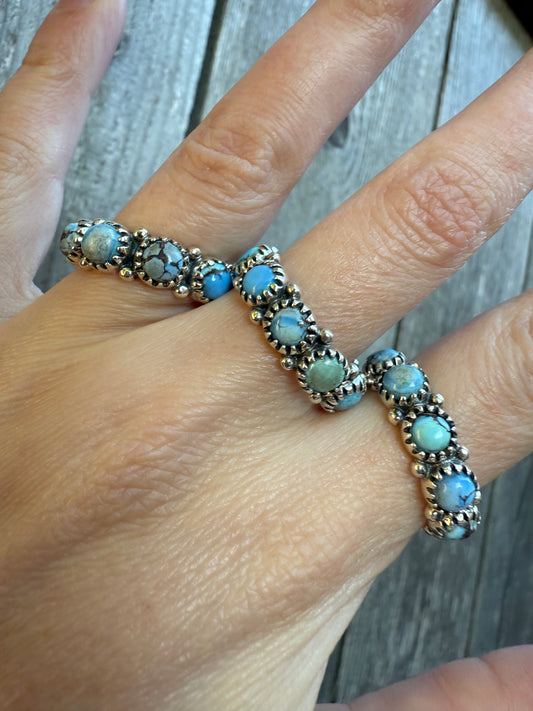 Golden Hills Turquoise Infinity Sterling Silver Ring