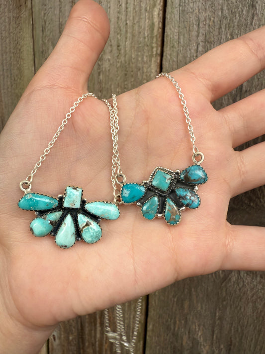 Whitewater and Kingman Half Flower Necklace