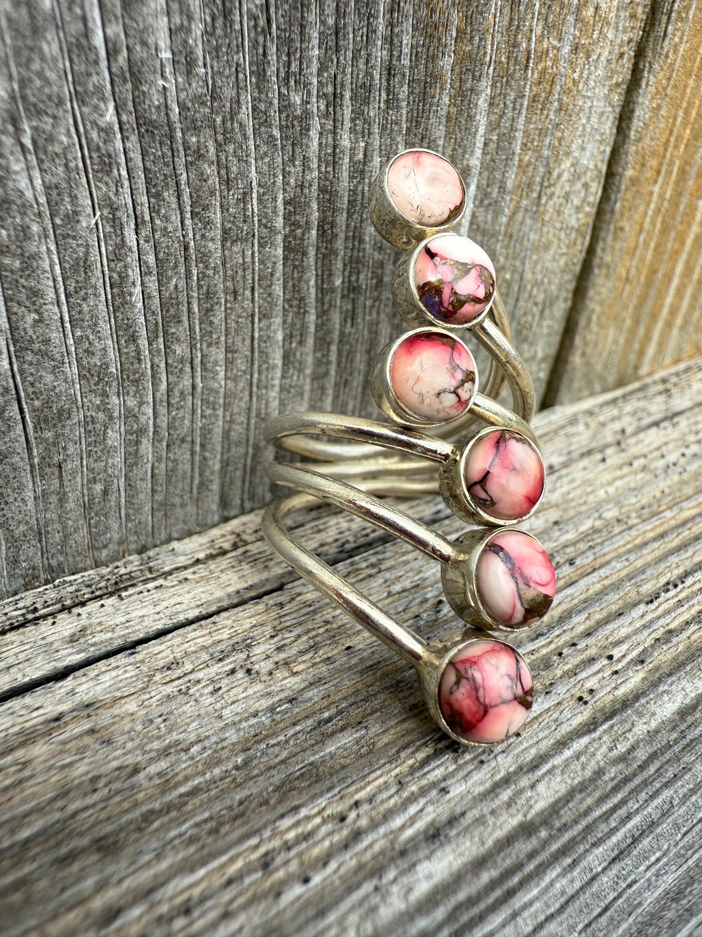 Rose Dahlia Spiral Sterling Silver 925 Women's Ring