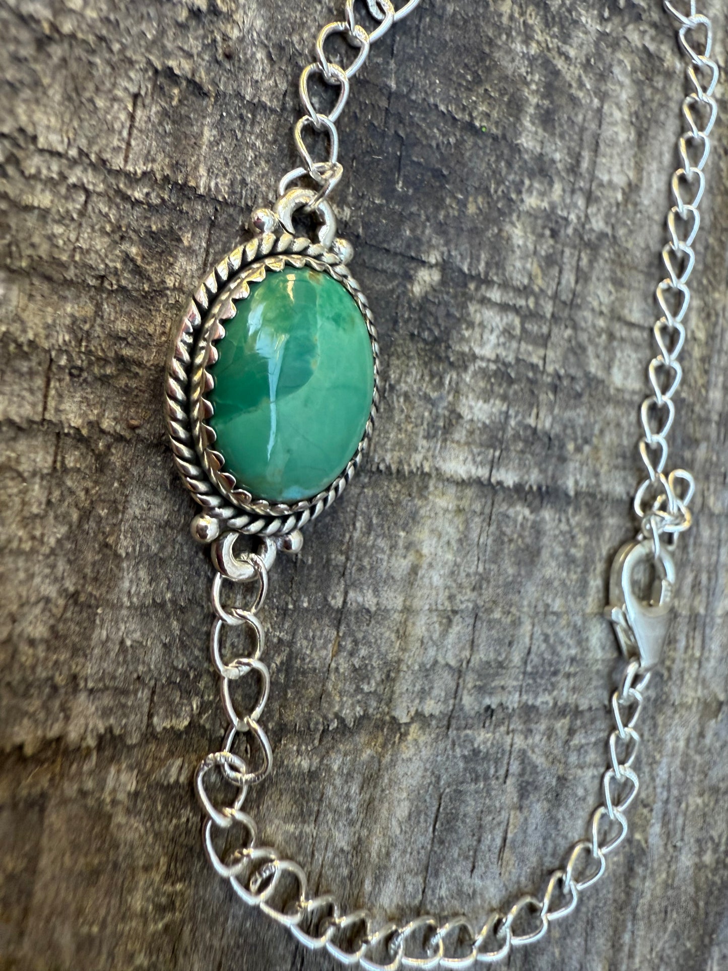 Kingman Turquoise Adjustable Sterling Silver Bracelet