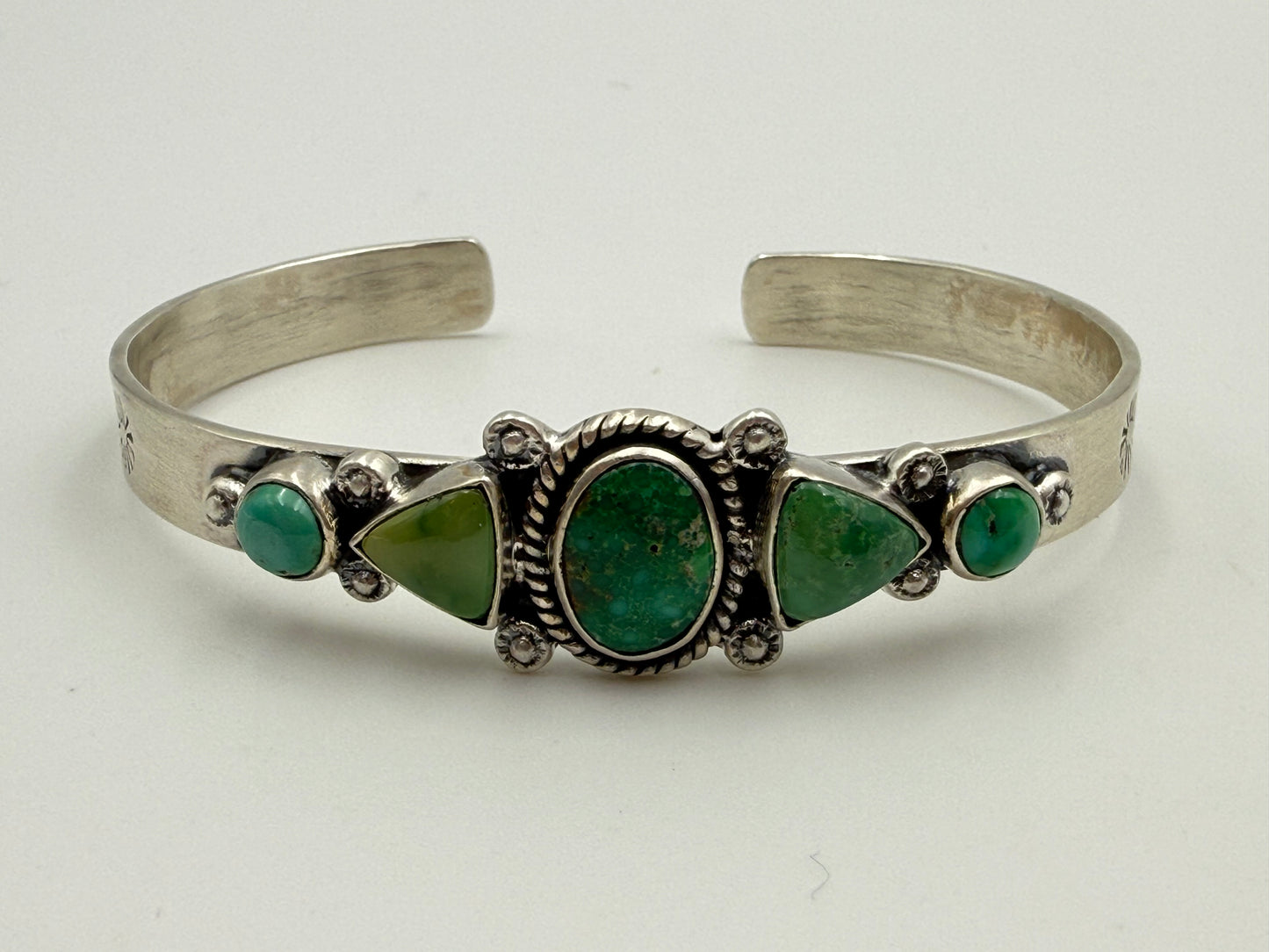 Emerald Valley Statement Sterling Silver Cuff