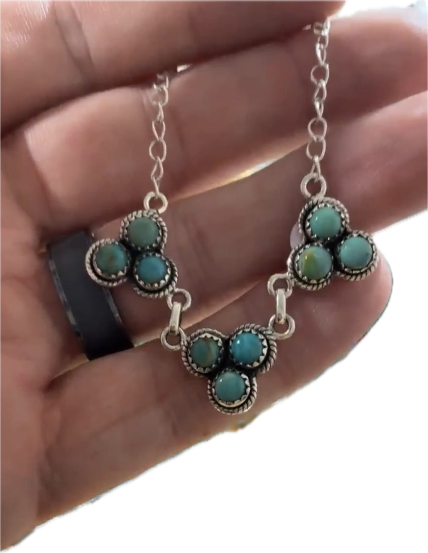 Turquoise sterling Silver 925 Necklace