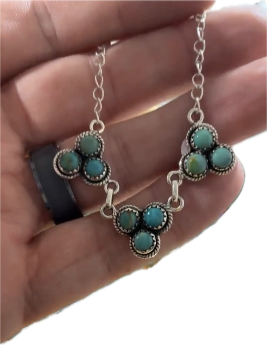 Turquoise sterling Silver 925 Necklace