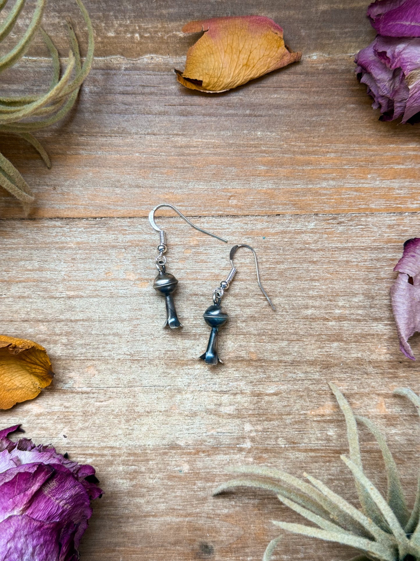 Sterling Silver Mini Blossom Dangle Earrings