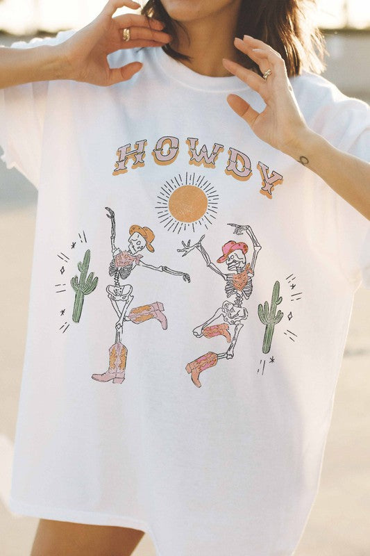 HOWDY WESTERN COWBOY GRAPHIC TEE PLUS SIZE