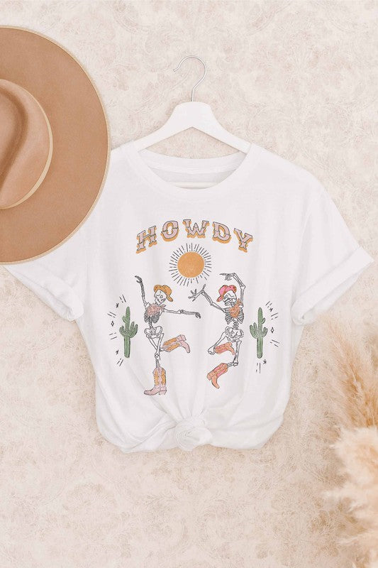 HOWDY WESTERN COWBOY GRAPHIC TEE PLUS SIZE