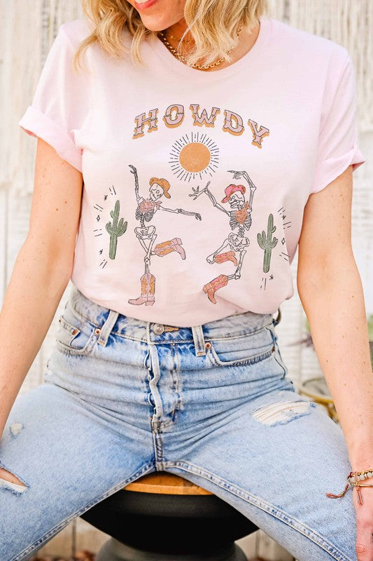 HOWDY WESTERN COWBOY GRAPHIC TEE PLUS SIZE