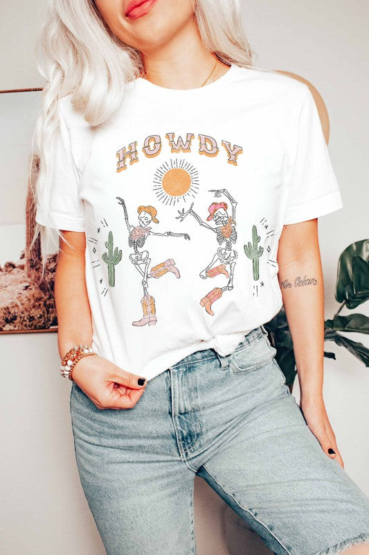 HOWDY WESTERN COWBOY GRAPHIC TEE PLUS SIZE