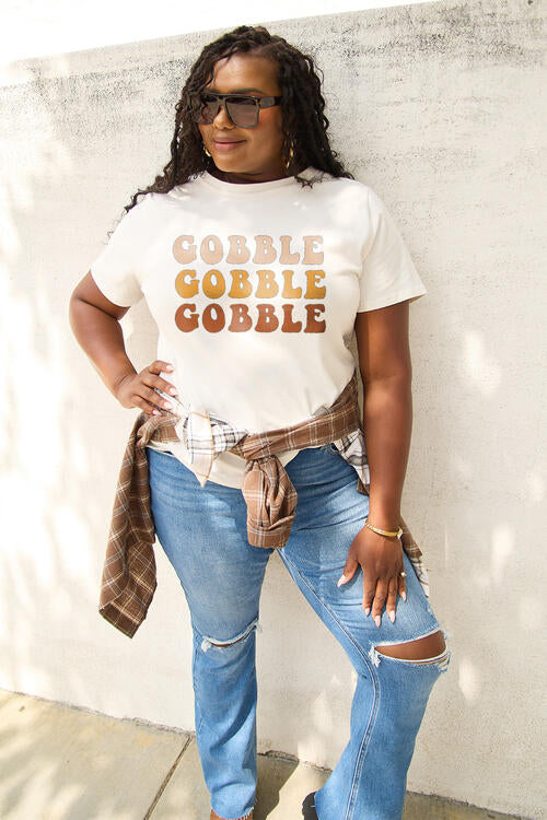 Simply Love Full Size GOBBLE Short Sleeve T-Shirt